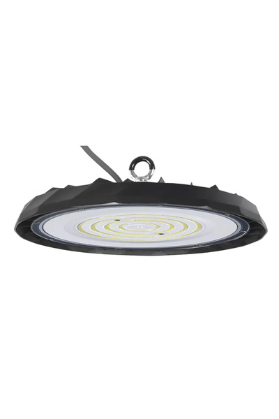 POWERTECH LED φωτιστικό καμπάνα PT-1557, 100W, 6500K, Φ30x4cm, IP65, μαύρο