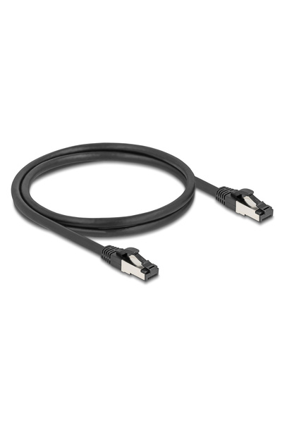 DELOCK καλώδιο δικτύου 80571, CAT 8.1 S/FTP, copper, 2000MHz, 1m, μαύρο
