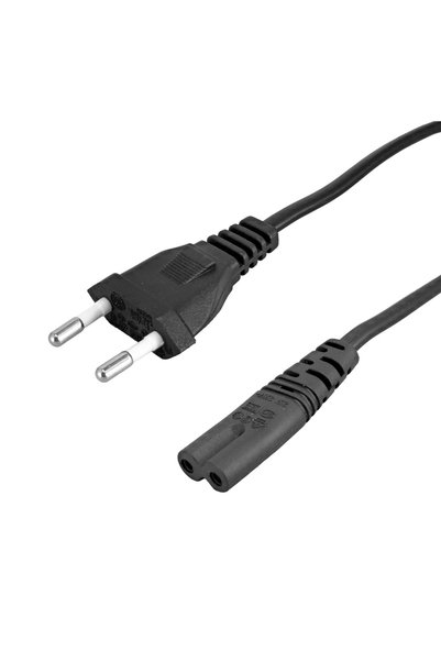 POWERTECH καλώδιο τροφοδοσίας CAB-P040, copper, 2x 0.75mm, 1.5m, μαύρο