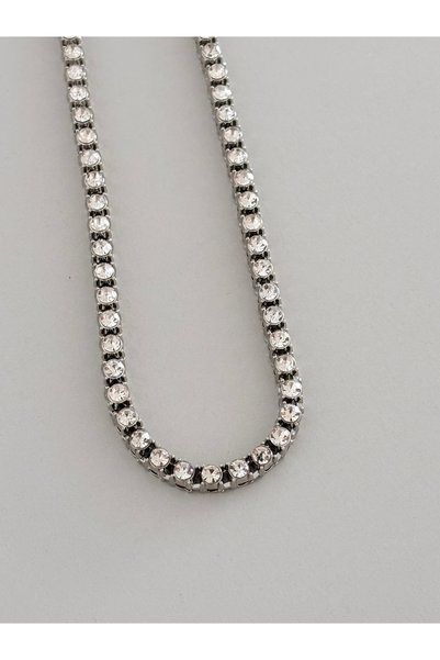 DİESMOONCO 4 mm Zircon Stone Cast Waterway Necklace
