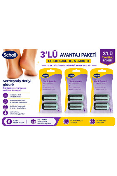 Scholl Expert Care File & Smooth 2'si 1 Arada Elektrikli Topuk Törpüsü Yedek ...
