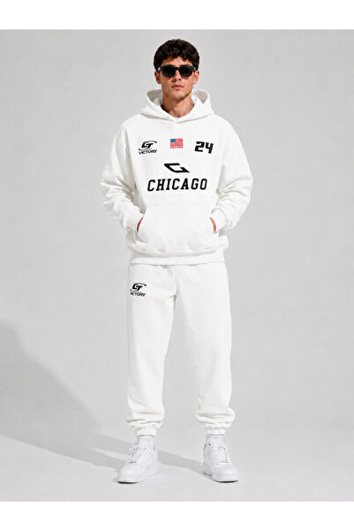 COMANCHERO Unisex Design Chicago Printed Top and Bottom Tracksuit Set