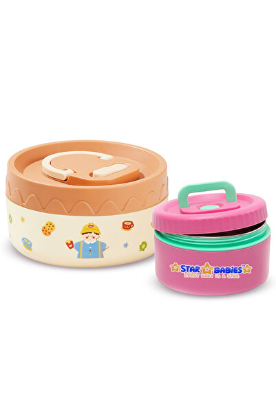 STAR BABiES - Stainless Steel Mnii lunch box/ food jar combo for food/soup /s...