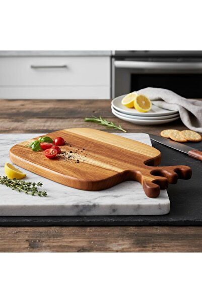 Yıldızan Deer Horn Acacia Cutting Board Large Size Antibacterial Washable Cho...