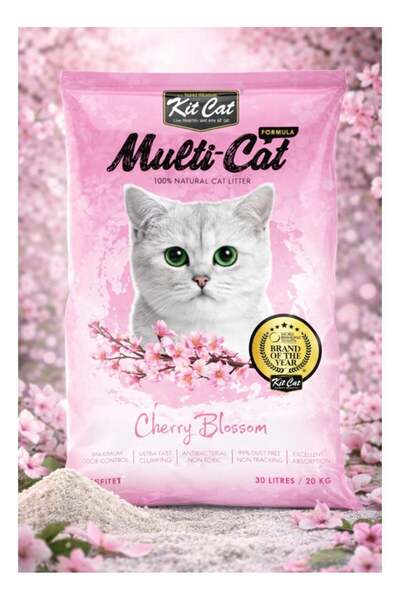 Kit Cat Super Premium Multi-Cat Formula Cherry Blossom Flavor 100% Natural Be...
