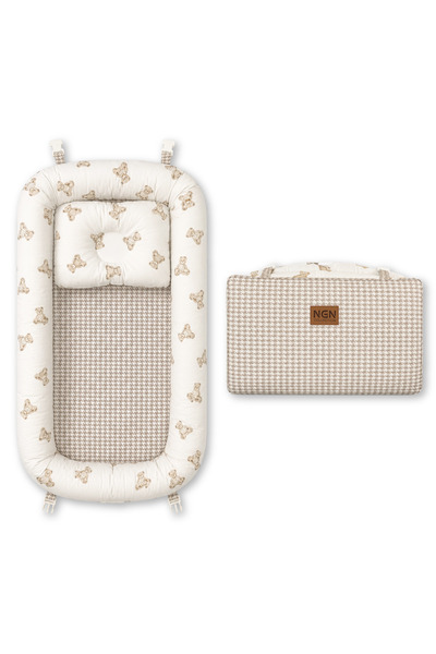 ngn collection سرير أطفال قابل للطي من Babynest، سرير أطفال مصنوع من القطن بن...