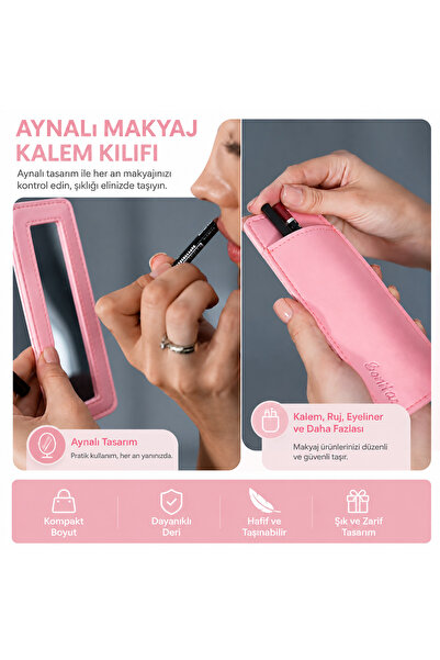 cemo CEMODA Aynalı Makyaj Organizeri Kalemlik - Ruj ve Eyeliner Saklama Kılıf...