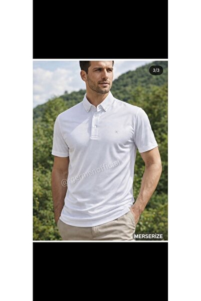Cinar erkek giyim Men's Polo Neck T-Shirt Slim Fit Combed Cotton Short Sleeve...