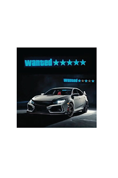 Amo-Stickers Car sticker WANTED ***** 45cm Red