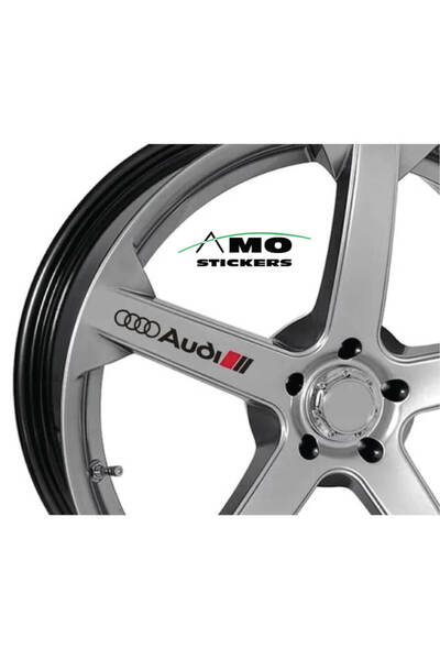 Amo-Stickers Set Stickere pentru Jante Audi Rosu