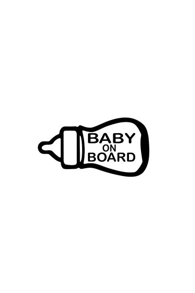 Amo-Stickers Baby On Board 25 25cm Alb