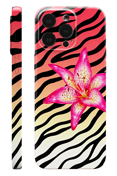 WANNA PROTECT iPhone 12 Pro Max Leopar Flower Protect Slim Parlak Tam Kaplaya...