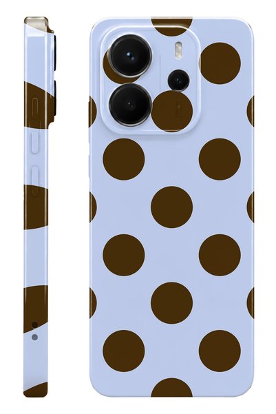 WANNA PROTECT Xiaomi Redmi Note 14 Coffee Polka Dot Protect Slim Glossy Full ...