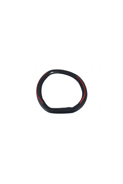 OEM Husa volan auto, imitatie piele, sport tesit, negru
