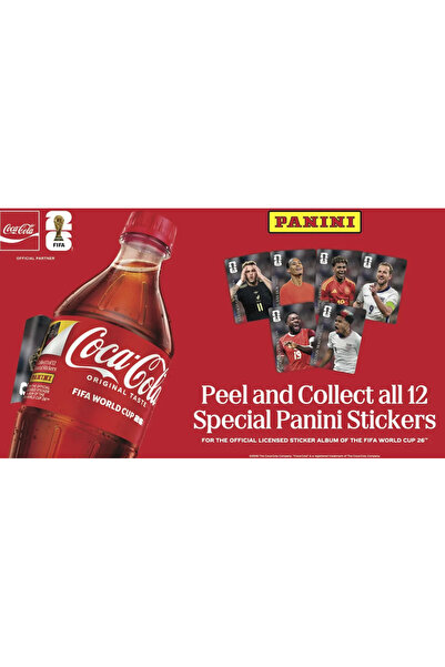 Coca-Cola Zero Sugar 500 ml (0.5 L) Pet Şişe - Panini Çıkartma Hediyeli