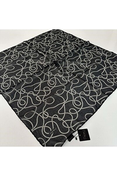LOPRES Lop'Res Soft Cotton Scarf Black White Ldna1601