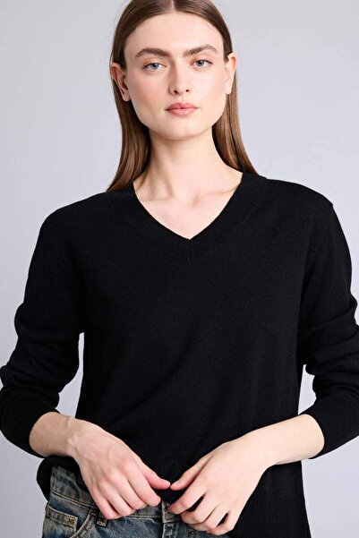 DeFacto Relax Fit V-Neck Sweater C4024Ax26Wn