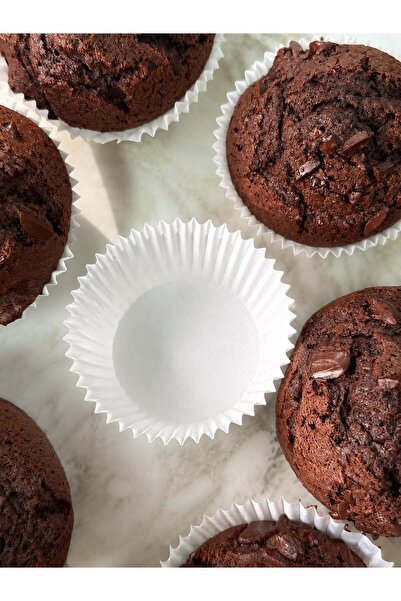 L'Opaline Beyaz Muffin Truff Çikolata Kek Brownie Kalıbı 30x40 Mm Takribi 50 Adet