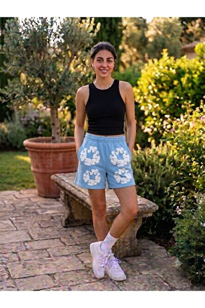 JANTIL MODA Women's Oversize Shorts - 3D Puff Floral Printed Cotton Shorts 💯