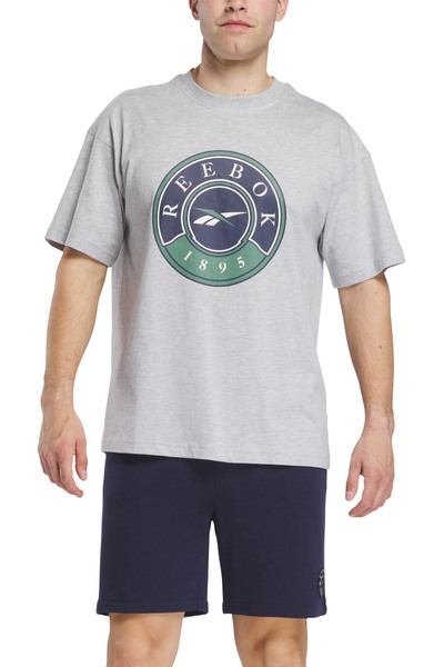 Reebok LAWN CLUB T-SHIRT Gri Erkek Kısa Kol T-Shirt