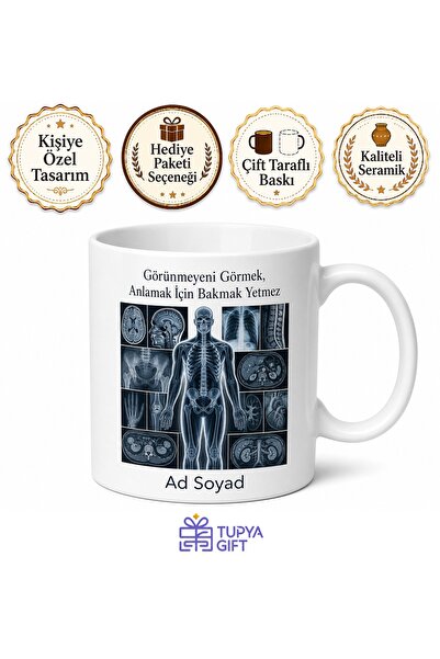 Tupya Gift Tıbbi Görüntüleme Öğrencisine Röntgen MR İnsan İçi Haritası Kupa B...