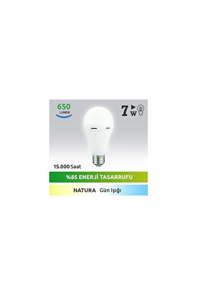 Next led YE-E27E-7WN 7 Watt 650 Lümen Günışığı Şarjlı LED Ampül