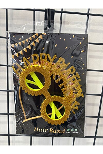 HAPPY BİRTHDAY YAZILI DOĞUM GÜNÜ GÖZLÜĞÜ VE TAÇ SET