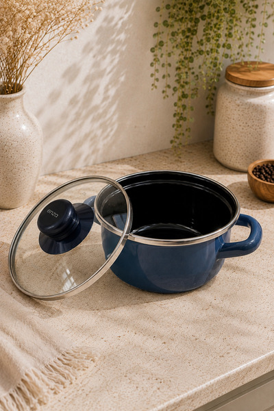 Enza Minicook Enamel Food & Sauce Pot