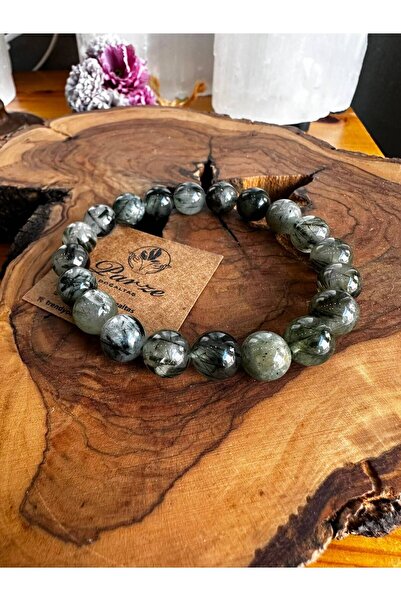 parze doğaltaş Green Rutilli Quartz Natural Stone Bracelet