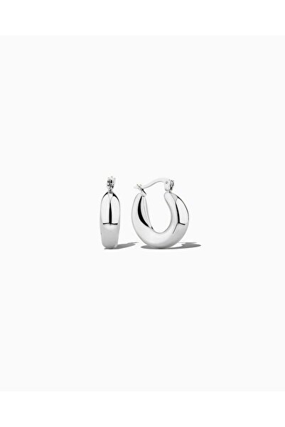 OYRE Silver Color Thick Thin Hoop Earrings