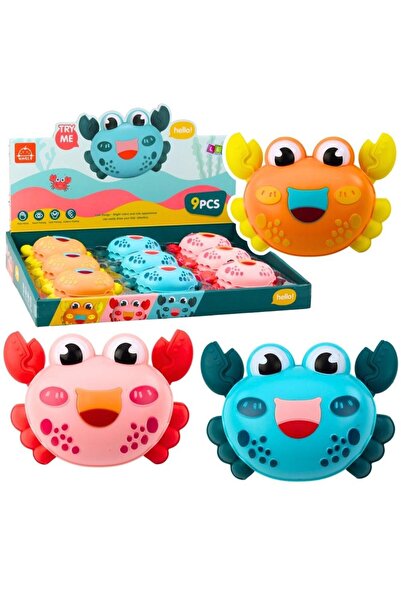 LeanToys Jucarie interactiva Crab care se deplaseaza, din vinil de calitate, ...