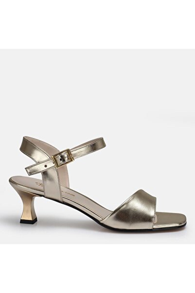 37Numara Large Size Women's Heel Sandals 41-42-43-44-Gold