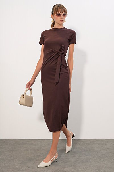 Bigdart Women's Short Sleeve Long Dress 2621 - Brown