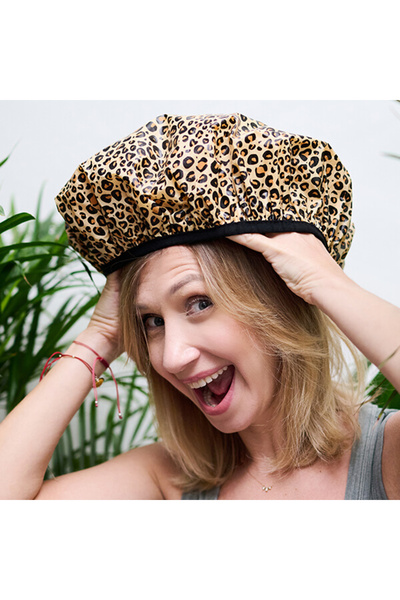 YEYE Made In Nature Căciulă reversibilă impermeabilă cu imprimeu leopard