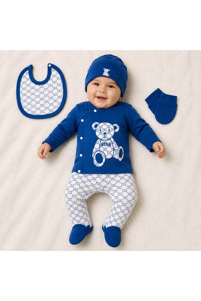 Hülya's MIND Bear Printed Men's 5-Piece Zibin Set