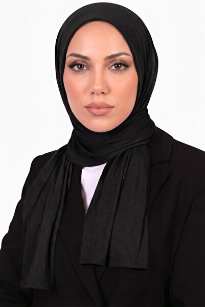 hadiora Women's Black Neck-To-Collar Stitched Ready-To-Wear Practical Combed ...