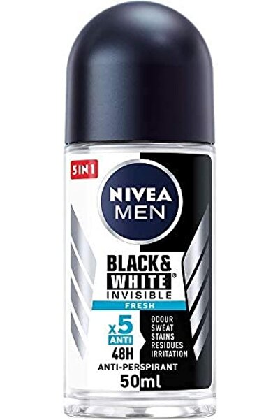NIVEA MEN Antiperspirant Roll-on for Men, Black & White Invisible Protection ...