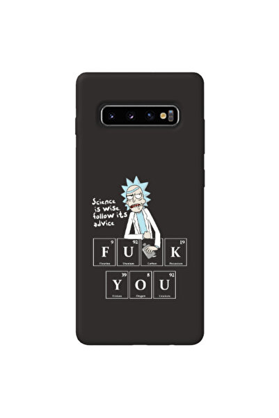 Other Samsung S10 Rick Scince is wise Black Colored Silicone TPU Θήκη