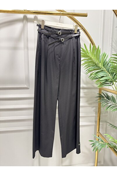 ALANURMODA 32183 belted trousers black