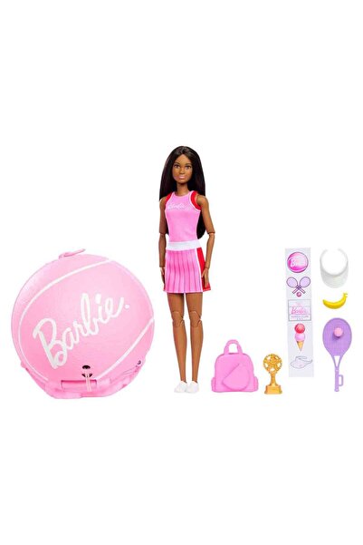 Barbie Team Roll &amp; Reveal Tenisçi Bebek ve Aksesuarları Jmy56