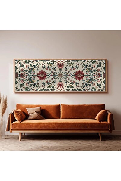 dekorodam Modern Soyut Temalı Ahşap Çerçeveli Panoramik Duvar Tablosu – Salon...