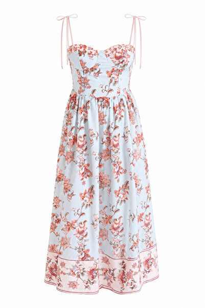 HAZELANNA Floral Powder Dress with Chest Underwire