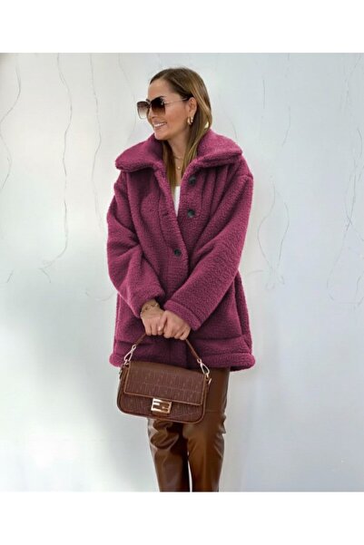 Wear Up Women's Long Sleeve Collared Front Buttoned Welsoft Coat