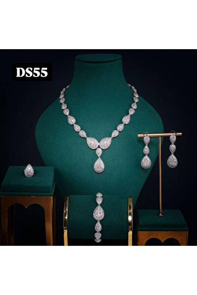 jewelrystore Diamond Precision Zircon Accessory Set with Box