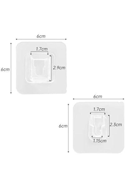 Yıldızan Pazaralanı Store 20 Pieces Self-Adhesive Double-Sided Hanging Hanger...