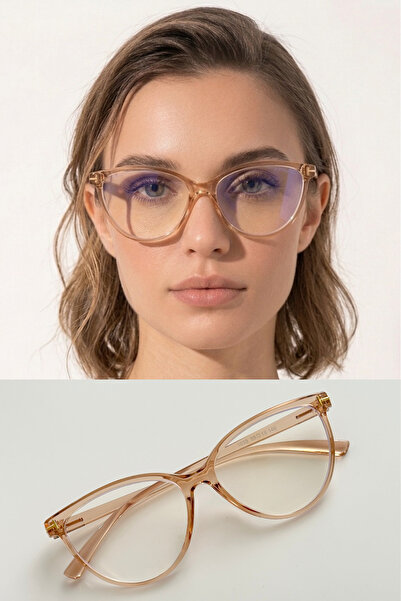 LUNE EYEWEAR VİOLET CAT EYE MAVİ IŞIK KORUMALI ŞEFFAF GÖZLÜK