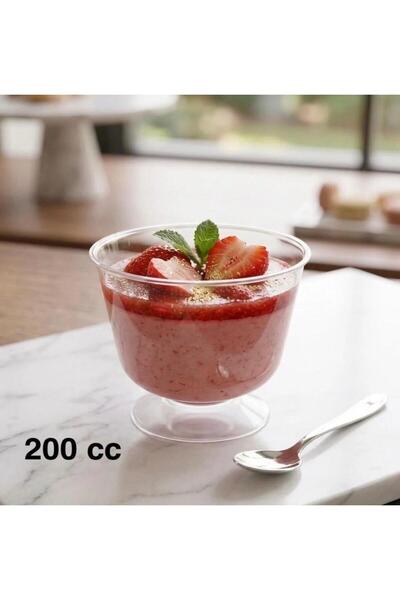 MGZ Footed Bowl 10 Pieces Without Lid 200 Cc, Presentation Mica Footed Desser...