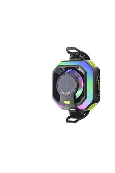 Manyetik Telefon Soğutucu Fan Rgb Isı Göstergeli Siyah JS86 TG84YUB-587HFC