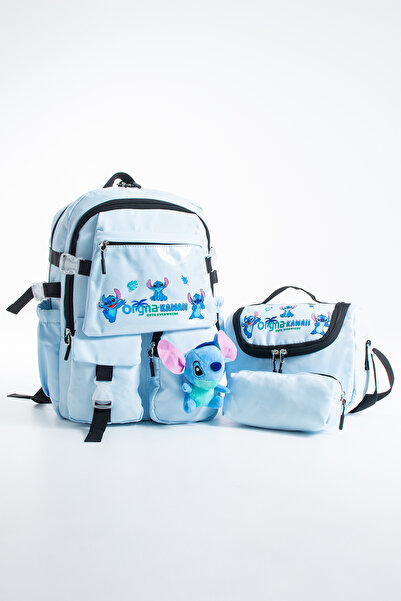 Mori School Bag Kawaii Kore Tarzı Okul Çantası 3'lü Set ( Folyolu Beslenme + ...