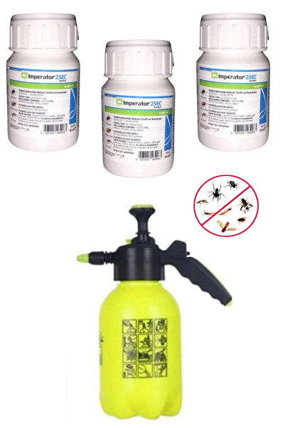 imperator Bahçe İlaçlama Seti/ İmparator 25EC 50ML 3 Adet/2 LT Basınçlı İlaçl...